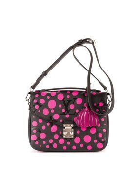 Louis Vuitton Limited Edition Yayoi Kusama Giant Pochette Metis Black Monogram